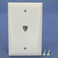 Pass & Seymour TPTE1-W Trademaster White Flush Mount RJ11 Modular 4-Wire Telephone Jack 1-Gang Wallplate Type 625B4