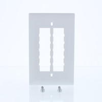 Pass & Seymour Trademaster White Blank 6-Port DataCom Wallplate 1-Gang Cover TPD6-W