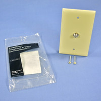 Pass and Seymour TPCATV-I Ivory Coaxial Cable CATV Wallplate Video Jack F-Type F-Connector