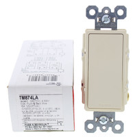 Pass & Seymour Trademaster Legrand Light Almond Decorator 3-Way Rocker Wall Light Switch 15A 120/277VAC TM874LA