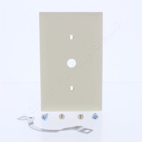 P&S Ivory 1Gang UNBREAKABLE Telephone Cable Outlet 13/32" Wallplate Cover TP12-I