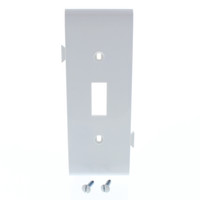 Pass and Seymour Semi-Jumbo White Sectional Center Toggle Switch Middle Unbreakable Wallplate Nylon Cover PJSC1-W