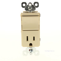 Pass and Seymour Ivory Decorator Rocker Wall Light Switch Straight Blade Receptacle Power Outlet 5-15R 15A 125V TM818-I
