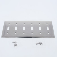 P&S NON-MAGNETIC Stainless Steel 6-Gang Toggle Switch Cover Wallplate SS6