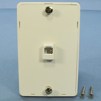 Pass & Seymour WMTE14-W White RJ-11 QUICKCONNECT Wall Mount Phone Jack 630A Telephone Outlet 4-Conductor