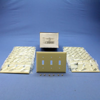 15 P&S TrademasterIvory 3-Gang Toggle Switch UNBREAKABLE Wallplate Covers TP3-I