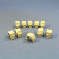 10 Pass & Seymour Ivory Keystone Wallplate 1-Port Blank Filler Inserts KSBL10-I