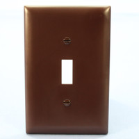 Pass & Seymour TrademasterJumbo 1-Gang Brown Thermoplastic Unbreakable Nylon Toggle Switch Wallplate Cover TPJ1