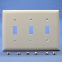 P&S TrademasterWhite 3-Gang Toggle Switch UNBREAKABLE Wallplate Cover TP3-W