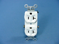 Pass & Seymour CR20-W White Commercial Grade Receptacle Outlet Duplex 20A 125V