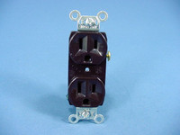 Pass & Seymour CR15 Brown 15A Receptacle Outlet Duplex NEMA 5-15R Commercial