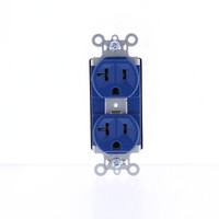 Pass & Seymour Blue!! PLUGTAIL Receptacle Duplex Outlet NEMA 5-20R 20A PT5362-BL