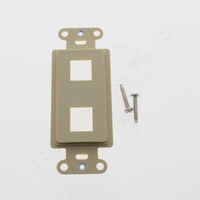 Legrand On-Q Ivory 2-Port Keystone Jack Wallplate Decorator Platform WP3412-IV