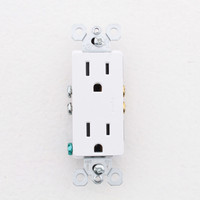 PS White Tamper Resistant Decorator Receptacle Outlet Nema 5-15 15A Bulk 885TRW