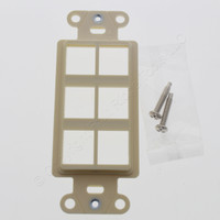 Legrand On-Q Lt Almond 4-Port Keystone Jack Wallplate Decorator WP3414-LA