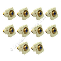 10 Pass & Seymour Lt Almond Recessed Self Terminal Stamped TV F-Connectors