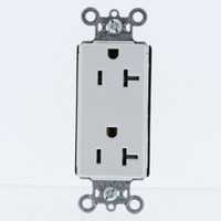 Pass & Seymour White PlugTail Decorator Receptacle 20A Spec Grade PT26352-W