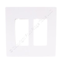 Pass & Seymour Legrand White Decorator Screwless 2-Gang Rocker Wallplate GFCI Cover RWP262W