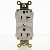 Pass & Seymour Lt Almond PLUGTAIL HOSPITAL GRADE Receptacle Outlet 20A PT8300-LA