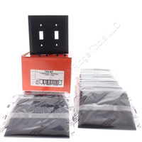 20 Pass & Seymour Legrand Black 2-Gang Toggle Switch Wallplates Unbreakable Cover TP2-BK