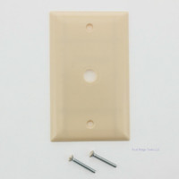 P&S Ivory Phone Cable Wallplate Box Mount Plastic Cover 13/32" Hole SP11-I