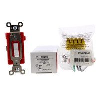 P&S White PlugTail Single Pole Toggle Switch w/Harness INDUSTRIAL 20A PT20AC1-W