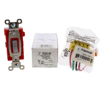 P&S Gray PlugTail 3-Way Toggle Light Switch w/Harness INDUSTRIAL 20A PT20AC3-GRY