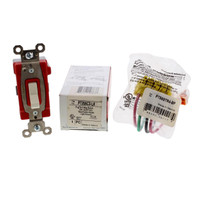 P&S Lt Almond PlugTail 3-Way Toggle Switch w/Harness INDUSTRIAL 20A PT20AC3-LA
