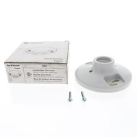 Pass & Seymour White One Piece Keyless Medium Base Porcelain Incandescent Screw Base 4-Terminal Lampholder 60W 250V 274