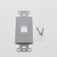 Legrand On-Q White 1-Port Keystone Jack Wallplate Decorator Platform WP3411-WH