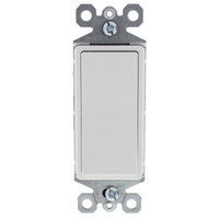 Pass and Seymour TM870W White Single Pole Decorator Rocker Wall Light Switch 15A 120/277VAC Bulk