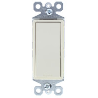 Pass and Seymour TM870LA Light Almond Single Pole Decorator Rocker Wall Light Switch 15A 120/277VAC Bulk