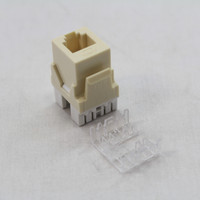 Legrand OnQ Lt Almond Keystone Telephone Jack RJ25 6-Wire Phone KS6ULA WP3425-LA