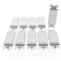 10 Pass and Seymour TM870W White Single Pole Decorator Rocker Wall Light Switches 15A 120/277VAC Bulk