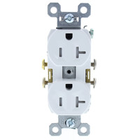 Pass & Seymour White Smooth Faced Straight Blade TAMPER RESISTANT Duplex Outlet Receptacle NEMA 5-20R 20A 125V TR20-W