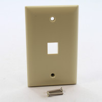 Legrand On-Q Ivory 1-Port Keystone Jack Wallplate 1-Gang Cover WP3401-IV