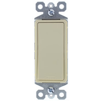 Pass and Seymour TM870I Ivory Single Pole Decorator Rocker Wall Light Switch 15A 120/277VAC Bulk