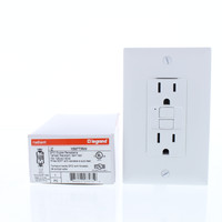 Pass and Seymour 1597TRW White Self-Testing Tamper Resistant GFCI Receptacle Outlet 5-15R 15A