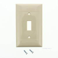 Pass & Seymour P-Line Smooth Ivory Single Gang Standard Toggle Switch High-Impact Thermoplastic Wallplate SRP1-I