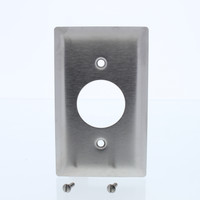 Pass and Seymour NON-MAGNETIC Type 302 Stainless Steel 1-Gang 1.406" Receptacle Outlet Wallplate Cover SS7-CC