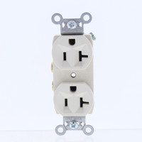 Pass & Seymour Light Almond Straight Blade Specification Grade Receptacle Duplex Outlet NEMA 5-20R 20A 125V Bulk 5362-LA