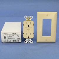 Pass & Seymour 1597TRI Ivory Self-Testing Tamper Resistant GFCI Receptacle Outlet 15A 125V