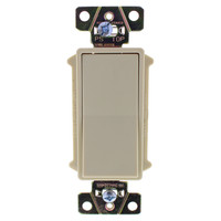 Pass & Seymour TrademasterLegrand Ivory Decorator 3-Way Rocker Wall Light Switch 15A 120/277VAC TM874-I
