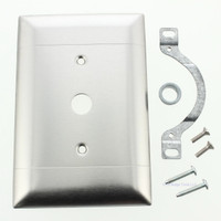 P&S Metal LINED Single Gang 13/32" Hole Telephone Cable Plate Wallplate SO12-N