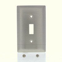 Pass and Seymour Type 302/304 NON-MAGNETIC Stainless Steel 1-Gang Toggle Switch Lined Wallplate Cover S1-N