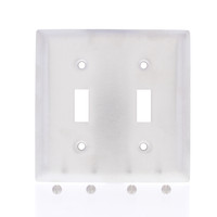 Pass and Seymour NON-MAGNETIC Type 302 Stainless Steel 2-Gang Toggle Switch Cover Wallplate Switchplate SS2-CC10