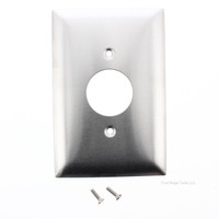 Pass and Seymour 1-Gang Jumbo Stainless Steel Single Receptacle Brushed Wallplate Cover 5.25"H x 3.5"W SSO7
