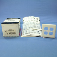 20 PS TrademasterWhite 2G Outlet Cover UNBREAKABLE Receptacle Wallplates TP82-W