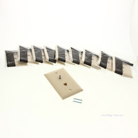 10 Pass & Seymour TrademasterIvory 1-Gang Phone Cable CATV Video Jack Wallplate Telephone Coax Covers TPTELTV-I