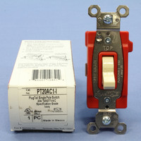 Pass & Seymour Ivory PlugTail Single Pole Toggle Switch INDUSTRIAL 20A PT20AC1-I